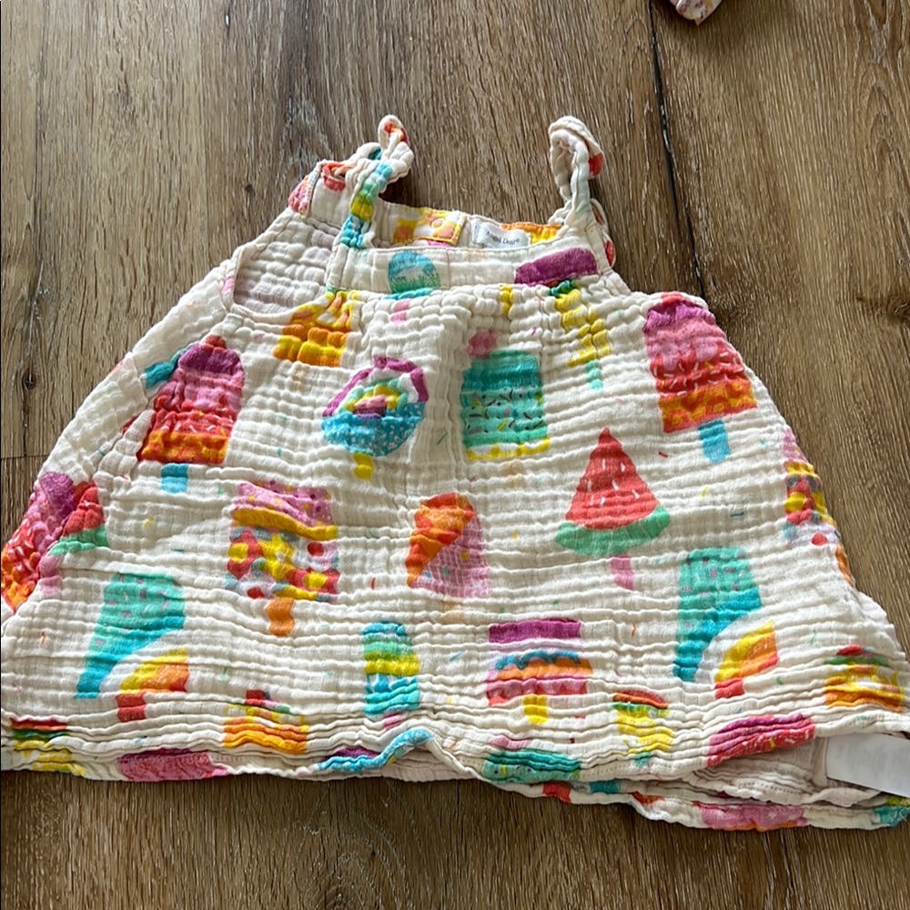 Colorful Ice Cream Print Baby Dress